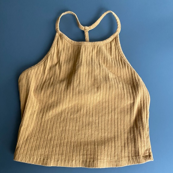 Yellow Ribbed Tank Top - Picture 1 of 2